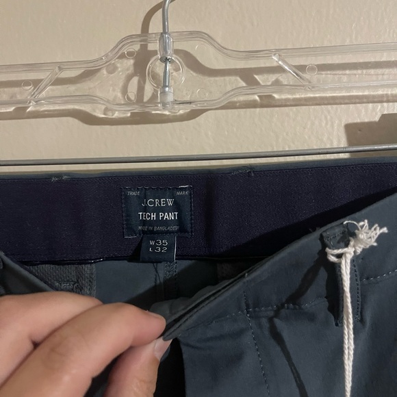 J. Crew 770 Straight Fit Tech Pant Blue Gray Stretch Men's Size 35x32 NWT - Picture 2 of 4
